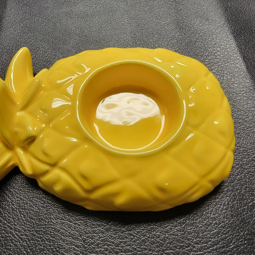 Yellow Pineapple Candle Holder